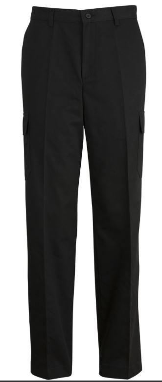 Male Utility Chino Cargo Black Pants