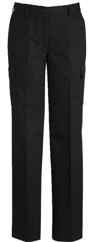 Female Utility Chino Cargo Black Pants